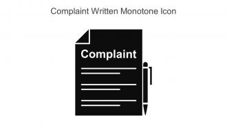 Complaint Written Monotone Icon In Powerpoint Pptx Png And Editable Eps Format