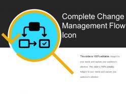 Complete change management flow icon