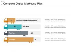 Complete digital marketing plan ppt powerpoint presentation file samples cpb