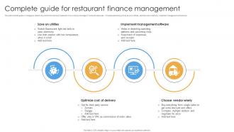 Complete Guide For Restaurant Finance Management