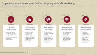 Complete Guide Of Ambush Marketing Campaigns Powerpoint Presentation Slides MKT CD V Downloadable Good