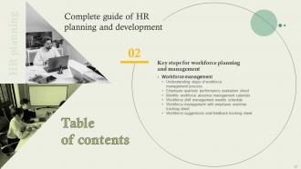 Complete Guide Of HR Planning And Development Complete Deck Researched Colorful