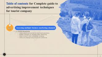 Complete Guide To Advertising Improvement Techniques For Tourist Company Complete Deck Strategy CD V Content Ready Image