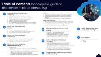 Complete Guide To Blockchain In Cloud Computing BCT CD Best Captivating