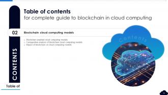 Complete Guide To Blockchain In Cloud Computing BCT CD Researched Captivating