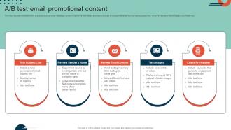 Complete Guide To Implement A B Test Email Promotional Content MKT SS V