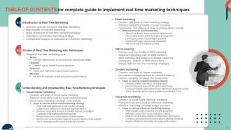 Complete Guide To Implement Real Time Marketing Techniques MKT CD V Graphical Good