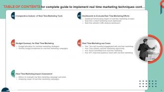 Complete Guide To Implement Real Time Marketing Techniques MKT CD V Captivating Good
