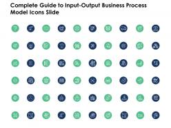 Complete guide to input output business process model icons slide ppt powerpoint presentation template
