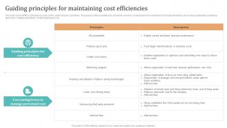 Complete Guide To KPMG Guiding Principles For Maintaining Cost Efficiencies Strategy SS V