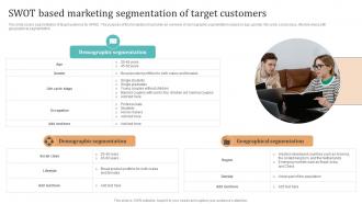 Complete Guide To KPMG Swot Based Marketing Segmentation Of Target Customers Strategy SS V