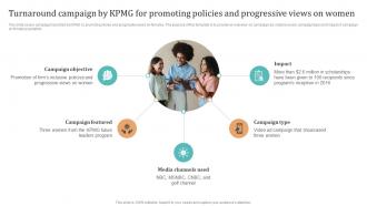 Complete Guide To KPMG Turnaround Campaign By KPMG For Promoting Policies Strategy SS V