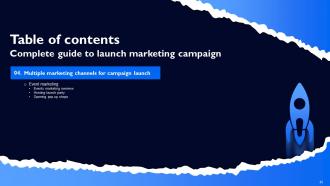 Complete Guide To Launch Marketing Campaign Strategy CD V Impactful Template