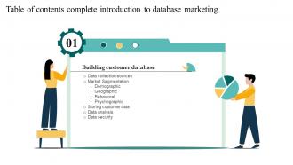 Complete Introduction To Database Marketing Table Of Contents MKT SS V