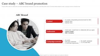 Complete Personal Branding Guide Case Study ABC Brand Promotion Ppt Slides Information