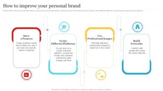 Complete Personal Branding Guide How To Improve Your Personal Brand Ppt Slides Information