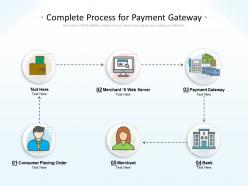 Complete process for payment gateway