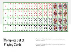 Complete set of playing cards