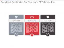 Completed Outstanding And New Items Ppt Sample File