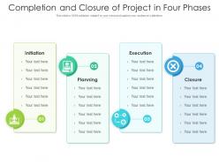 Completion And Closure Of Project In Four Phases