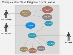 Complex use case diagram for business flat powerpoint design