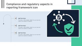 Compliance And Regulatory Aspects In Reporting Framework Icon