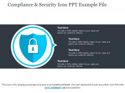 Compliance and security icon ppt example file