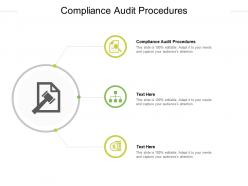 Compliance audit procedures ppt powerpoint presentation file diagrams cpb