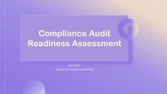 Compliance Audit Readiness Assessment PPT Information VA