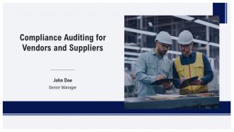 Compliance Auditing For Vendors And Suppliers PPT Template AT