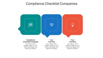 Compliance checklist companies ppt powerpoint presentation slides show cpb