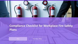 Compliance Checklist For Workplace Fire Safety Plans PPT Slides AT
