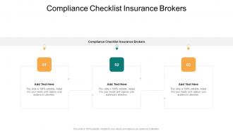 Compliance Checklist Insurance Brokers In Powerpoint And Google Slides Cpb
