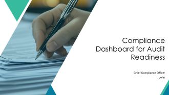 Compliance Dashboard For Audit Readiness PPT PowerPoint AT