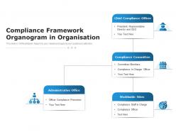 Compliance framework organogram in organisation