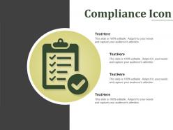 Compliance icon sample of ppt presentation