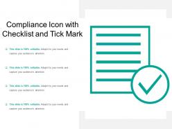 Compliance icon with checklist and tick mark