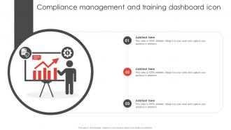 Compliance Management And Training Dashboard Icon