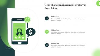 Compliance Management Strategy In Fintech Icon