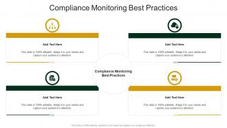Compliance Monitoring Best Practices In Powerpoint And Google Slides Cpb