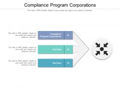 Compliance program corporations ppt powerpoint presentation ideas slides cpb