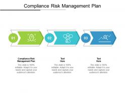 Compliance risk management plan ppt powerpoint presentation slides diagrams cpb
