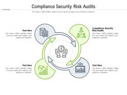 Compliance security risk audits ppt infographic template background cpb
