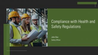 Compliance With Health And Safety Regulations PPT Information AT
