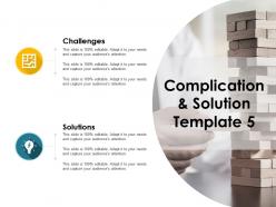 Complication and solution template maze ppt powerpoint presentation pictures styles