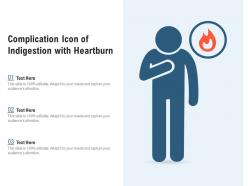 Complication icon of indigestion with heartburn