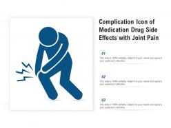 Complication Icon Of Medication Drug Side Effects With Joint Pain