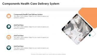 Components Health Care Delivery System In Powerpoint And Google Slides Cpb