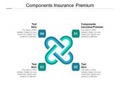 Components insurance premium ppt powerpoint presentation infographics templates cpb