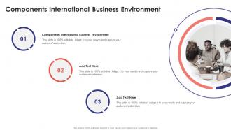 Components International Business Environment In Powerpoint And Google Slides Cpb